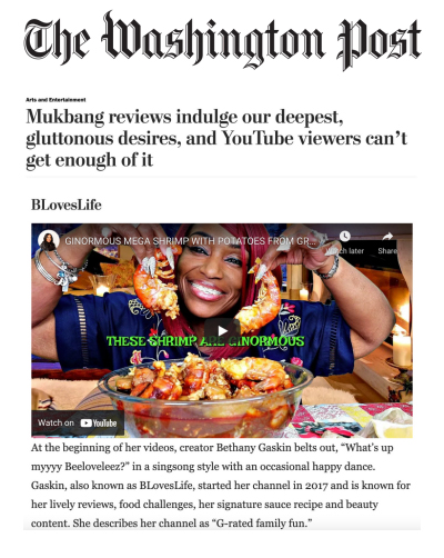 Mukbang reviews indulge our deepest, gluttonous desires, and YouTube viewers can’t get enough of it